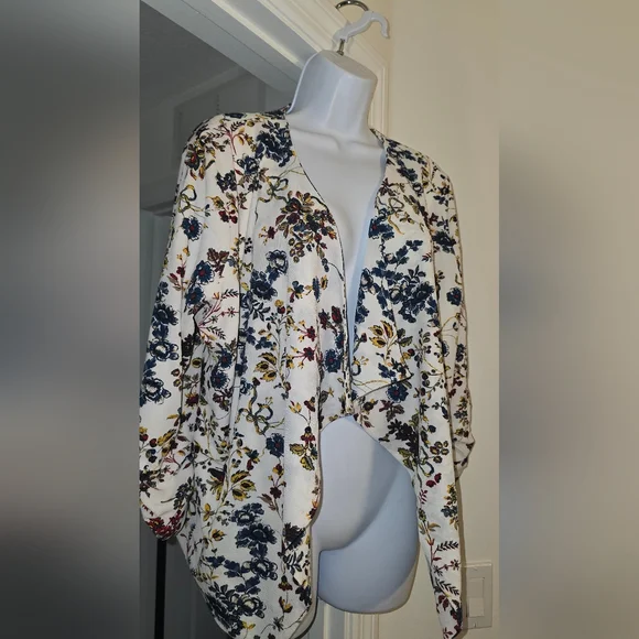 Jules & Leopold Floral Open Front Kimono Cardigan Jacket - Picture 1 of 7